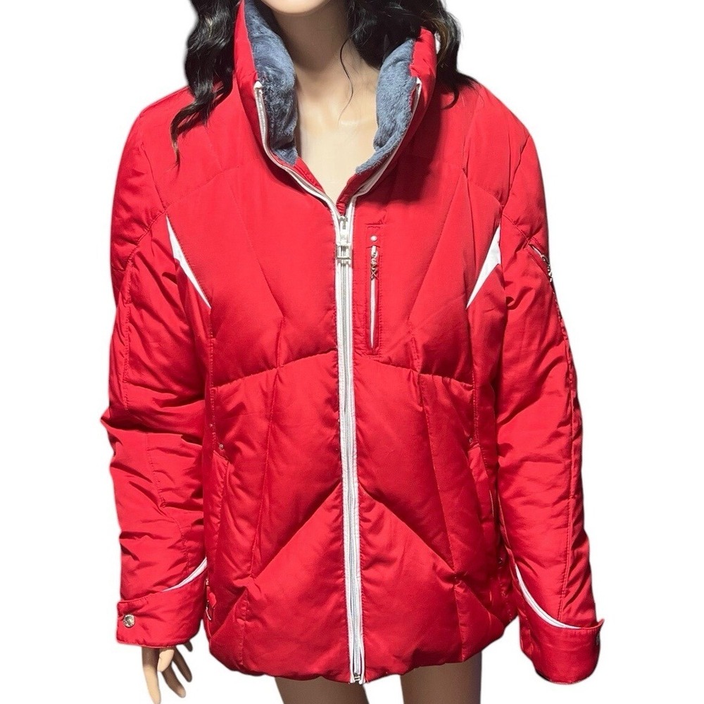 ZeroXposur Womens XL Red Down Puffer Jacket Winter Coat 93070-9 Red Stuart